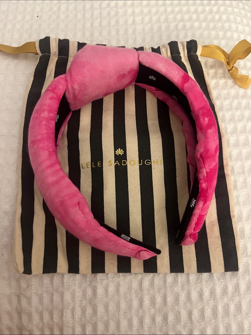 Lele Sadoughi Pink Tie Dye Headband